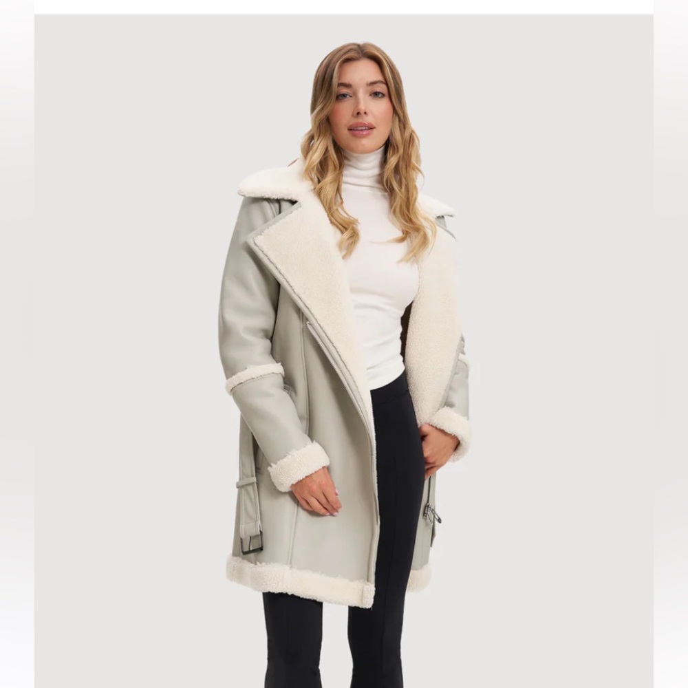 Brand new noize Mid Length Vegan Leather Coat